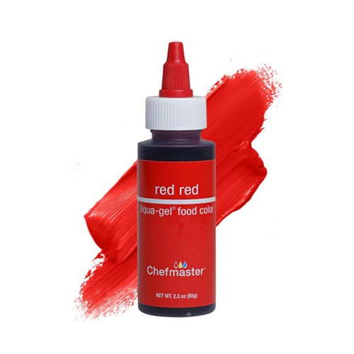Chefmaster Red Liqua-Gel® Food Coloring - Vibrant Professional-Grade Dye for Icing & Fondant | 2.3 oz