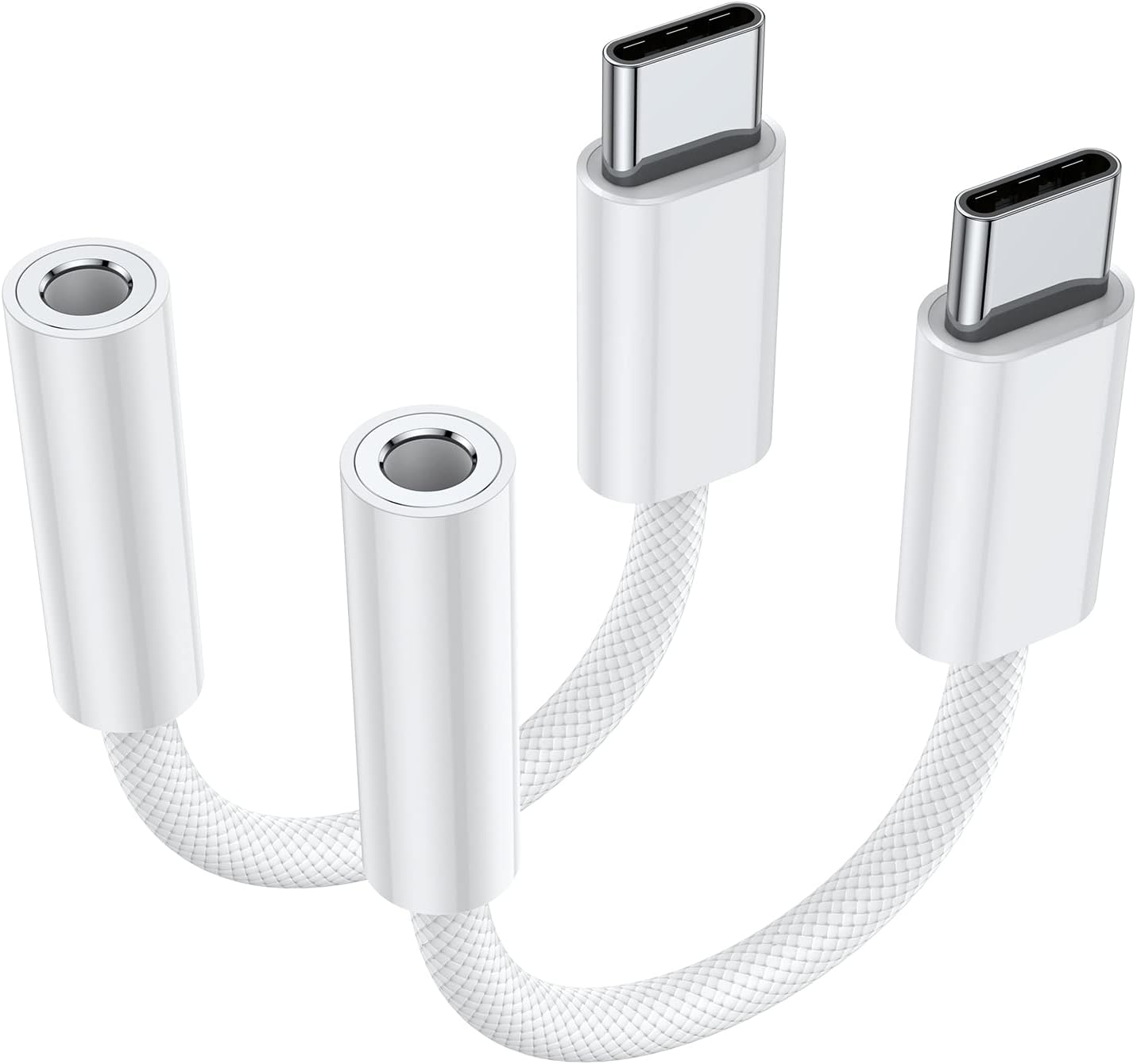 JXMOX 3.5mm (2-Pack), 17 16 15 S23 S24 S25 9 8 USB Type C to Female Headphone Jack Adapter USB C to Aux Audio Dongle