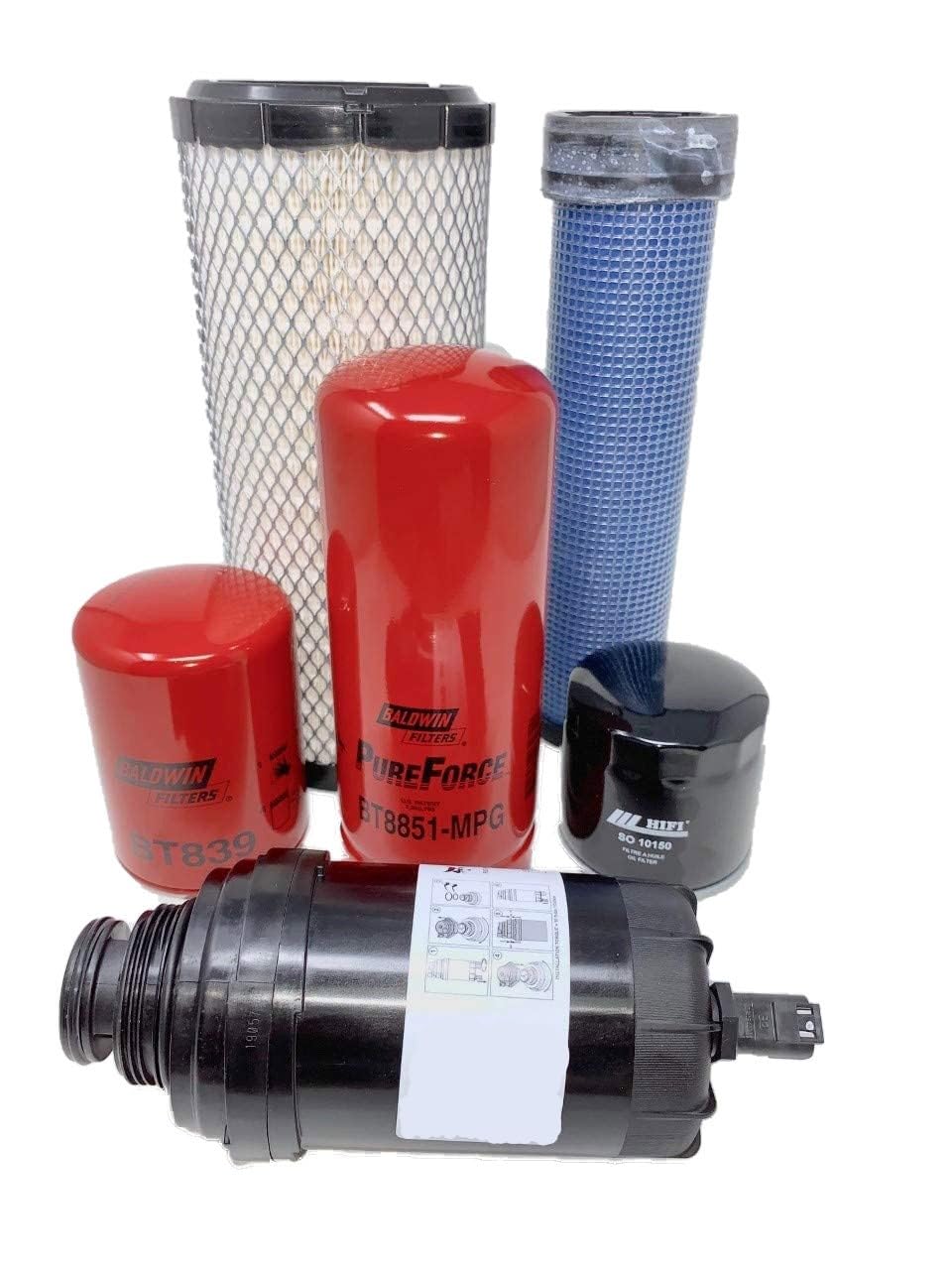 1000 Hour CFKIT Maintenance Filter Kit Compatible with Bobcat E42, E45, E50, E55 Excavators, 7324331