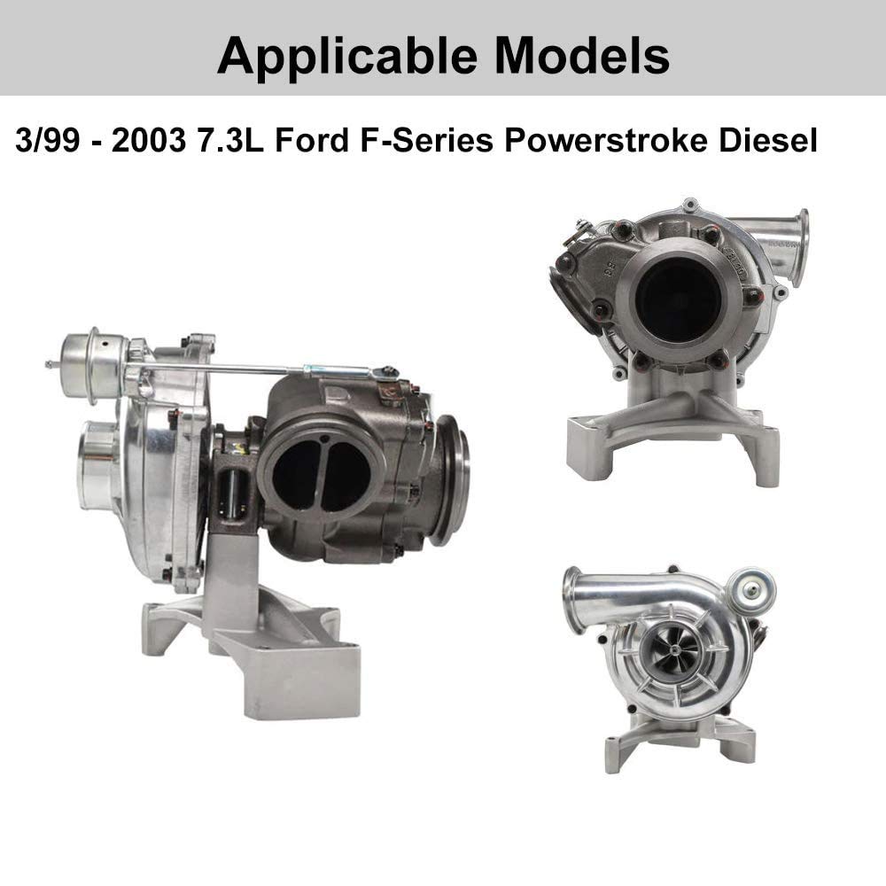 SPELAB EBP Valve Upgrade Turbo Pedestal & Exhaust Housing Compatible with Ford 7.3L Powerstroke 1999.5-2003 Bolts & Exhaust Housing + Diesel Turbo Pedestal