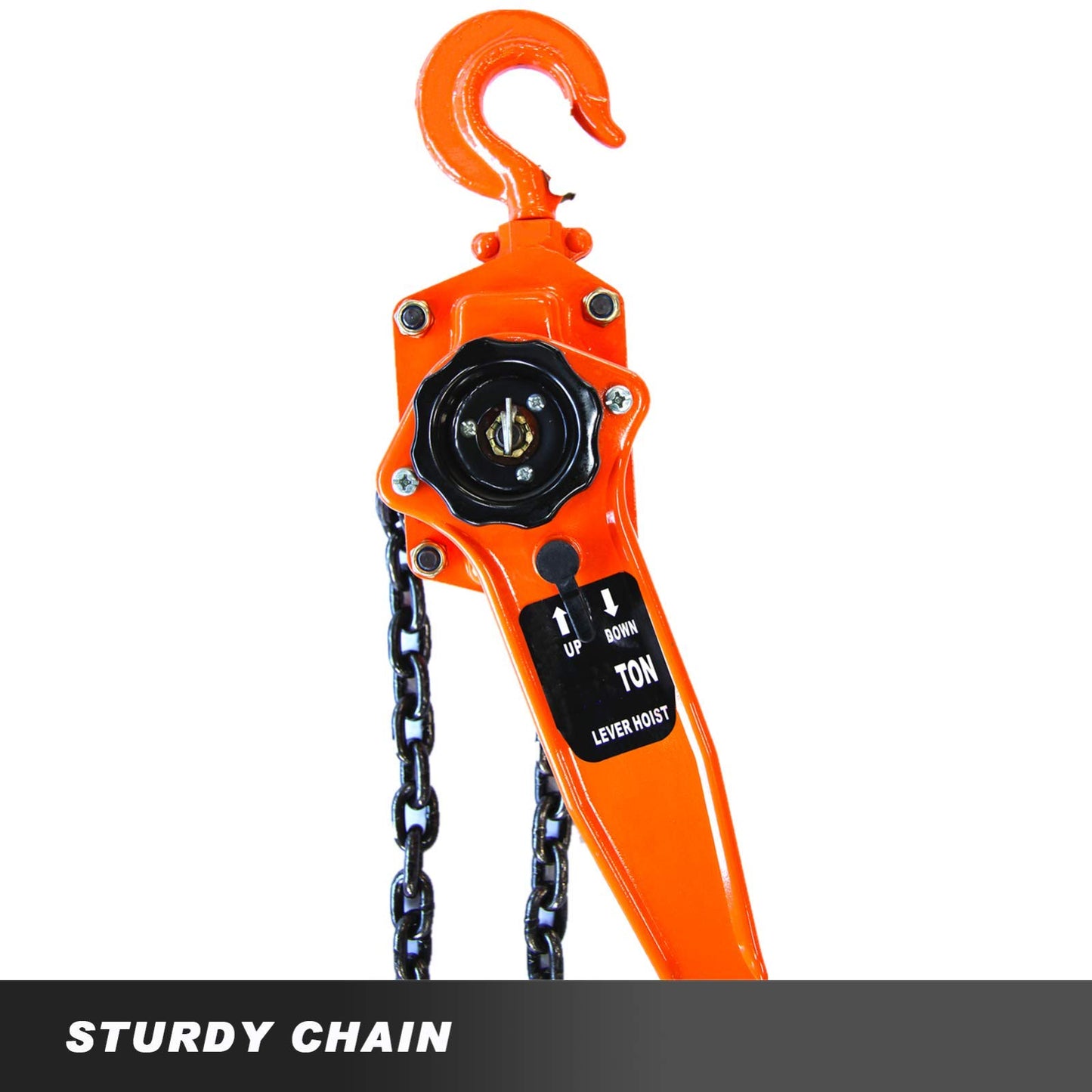 HONYTA Manual Lever Block Chain Hoist 3 Ton, 6000 lbs Chain Hoist Come Along 20 Ft (6 M),Chain Hoist With Hook for Warehouse Garages Construction Zones