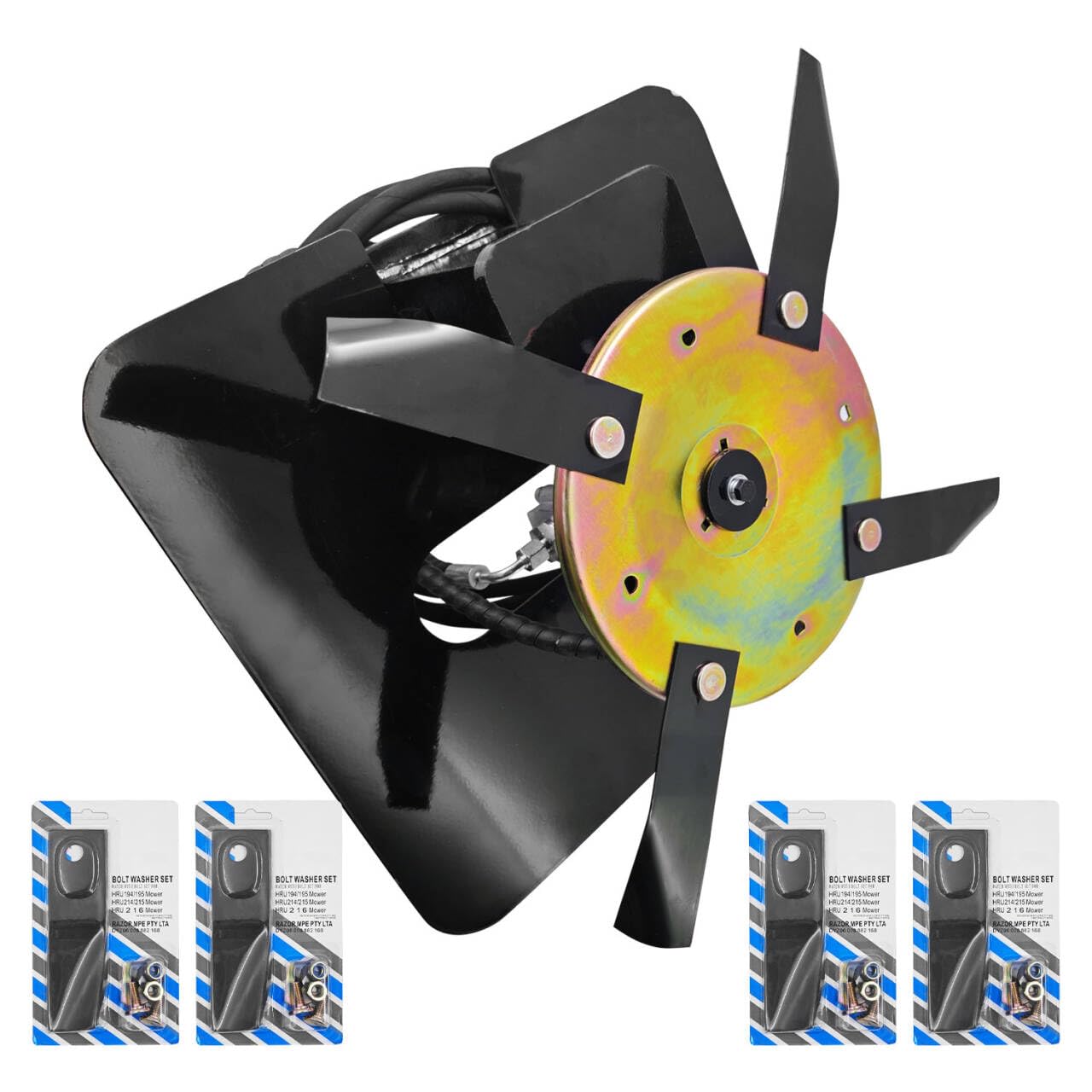 LUFT MEISTAR Hydraulic Flail Mower Brush Cutter Attachment for 1-2.0 Ton Mini Excavator Grass (Includes 8 Blades)
