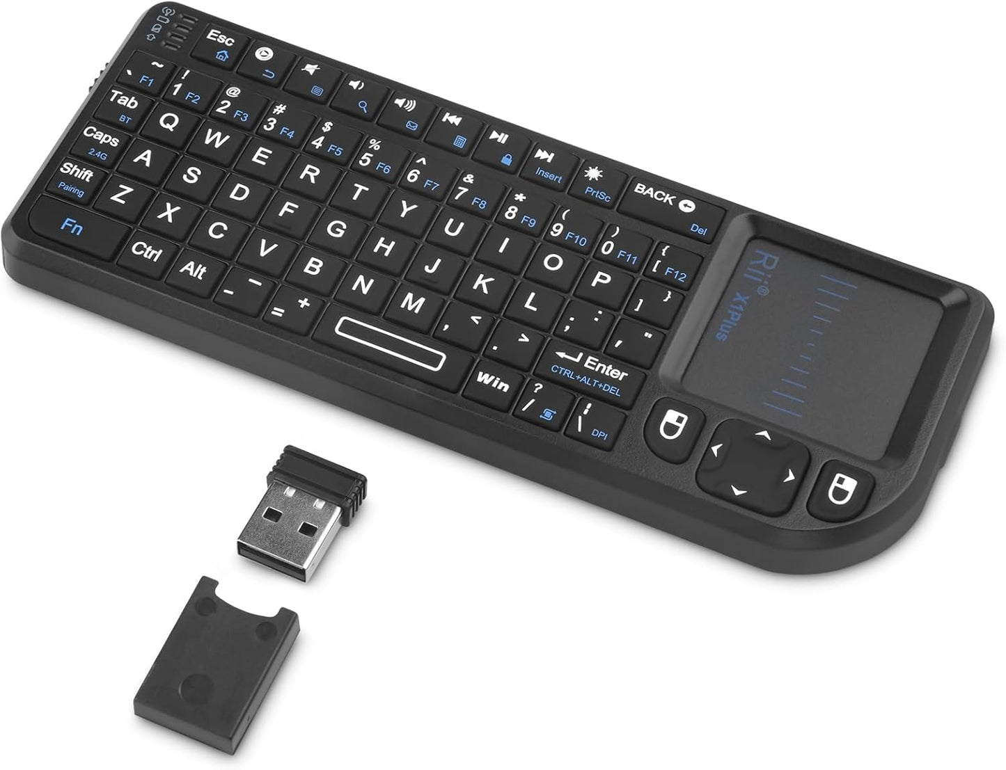 Rii Mini Keyboard with Touchpad,Bluetooth Keyboard Backlit,Handheld Wireless Keyboard for Smart TV,Android TV Box,Fire