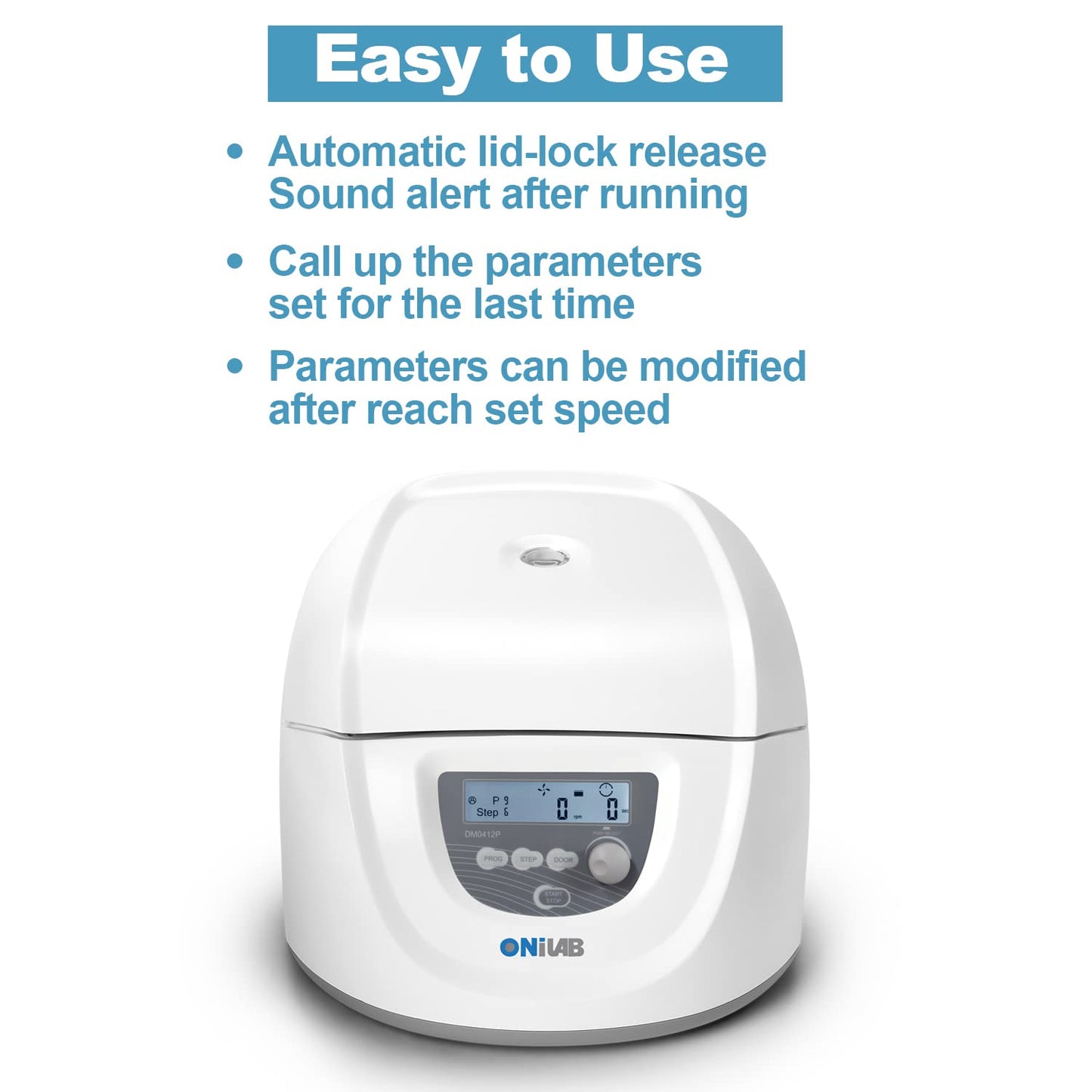 ONiLAB Professional PRP Centrifuge Machine 15mLx8, 10mL/7mL/1.5-5mlx 12, Lab Benchtop Centrifuge, 3 Preloaded Programs for Fast Operation,Store 9 Programs, 30sec-99min,300-4500rpm(Max. 2490xg)