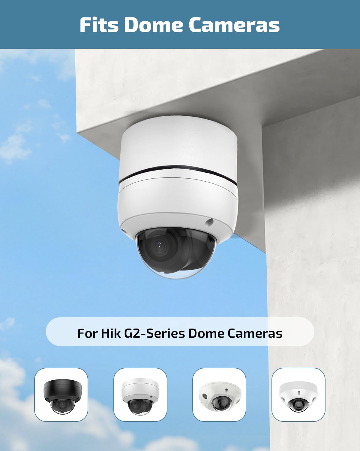 Metal Security Camera Junction Box for HIK Dome Cameras, IP66 Waterproof Aluminum Mount Bracket with Cable Concealment, OH-DS-1280ZJ-DM46 Camera Mount Box (8 Pack)