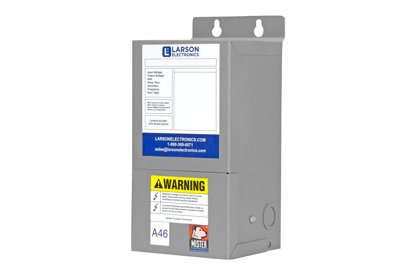 1-Phase Buck/Boost Step-Down Transformer - 240V Primary - 208V Secondary -35.4, 60 or 130 Amps -50/60Hz
