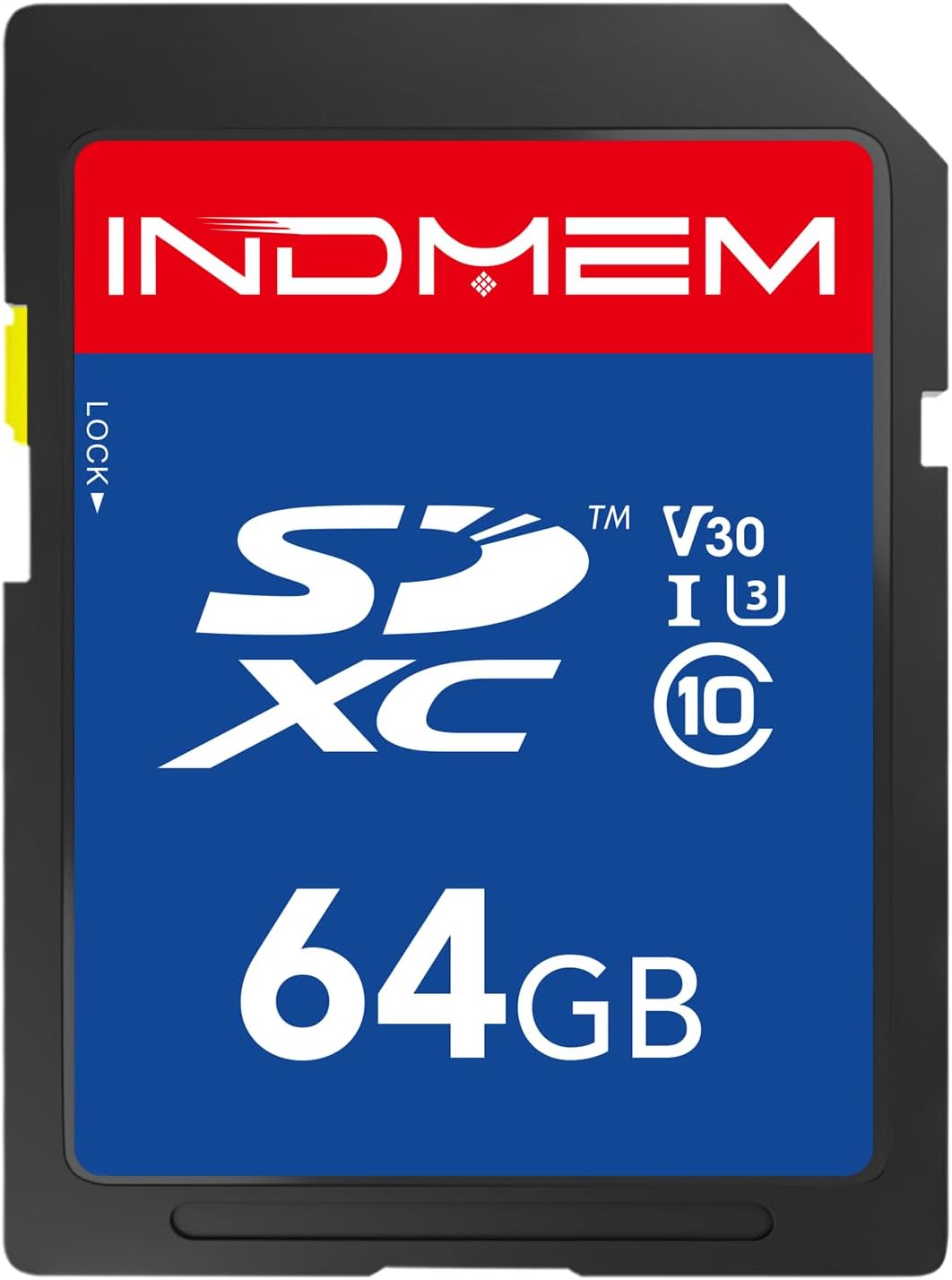 elecacc 64GB 90M/S, C10/U3/V30, 4K 64GB(1pc) SD Card, High Speed up to SDXC UHS-I Memory Cards, Full HD & Video