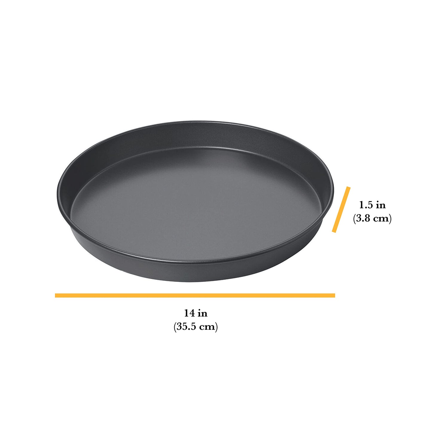 Chicago Metallic 14-Inch Deep Dish Pizza Pan, Nonstick Carbon Steel Bakeware for Chicago-Style Pizza, Cookie Cakes, Thick Crust Pizzas, and More