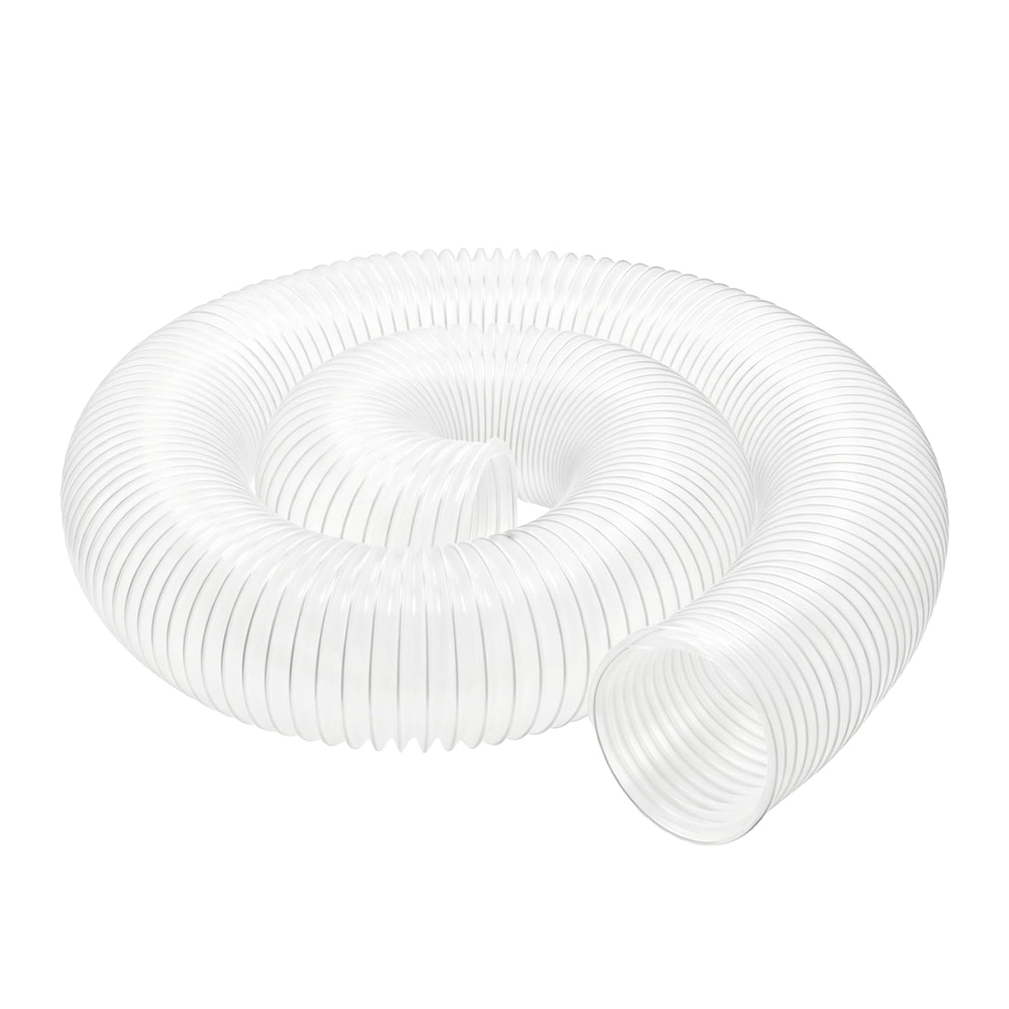 8" x 10FT PVC Dust Collection Hose, Heavy Duty Flexible Dust Collector Hose with Steel Wire Clamps for Woodworking, CNC Machines, Table Saws & Workshop Dust Collection Systems