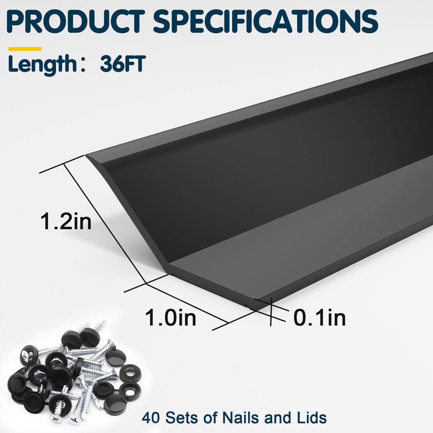 Garage Door Seal Top and Sides - 36 FT TPE Weather Stripping Garage Door Seal Replacement Weatherproofing Universal Sealing, Black
