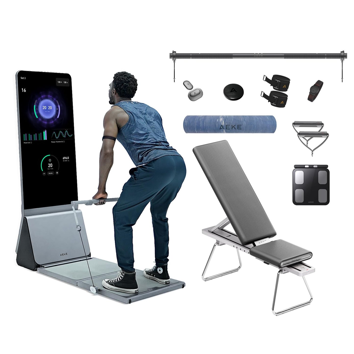 AEKE K1 Smart Home Gym System+Yoga Mat