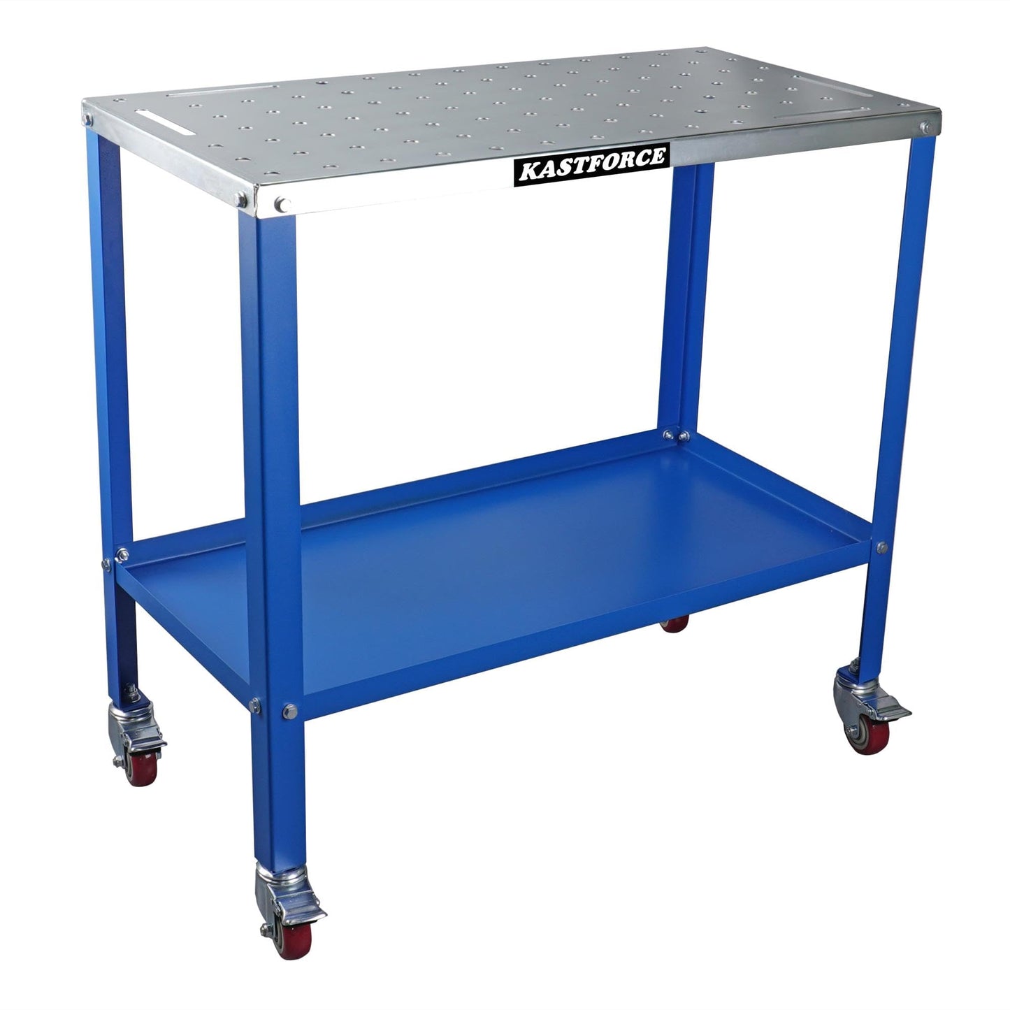 KF3017 Rust-Free 36”×18” Welding Table 1200 lbs Loading Capacity, Wedling Cart Universal Work Table with 5/8" Holes, Top Thickness up to 13Ga, Withstands Heat up to 1600 Fahrenheit