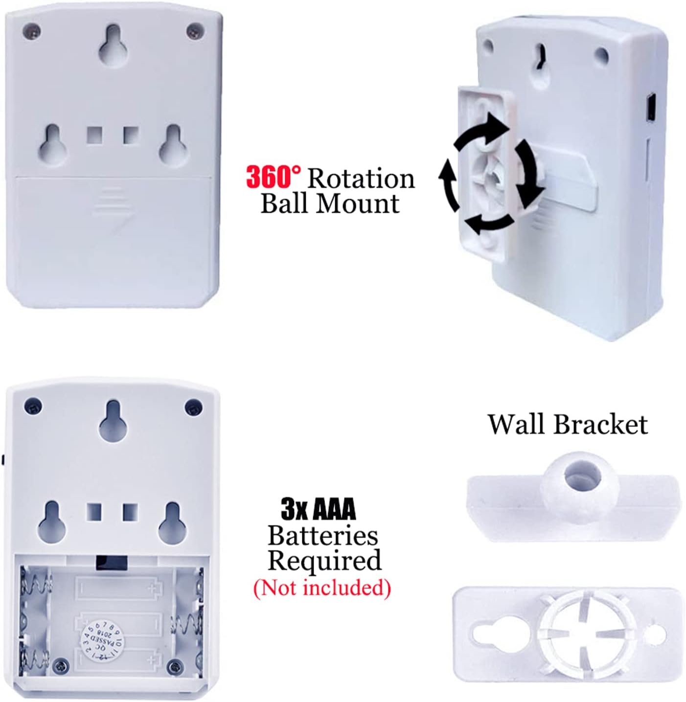 XYszpcgs Motion Activated Voice Player - Button Recording,Built-in Microphone,Home Safety Reminder,Elderly Forgetting