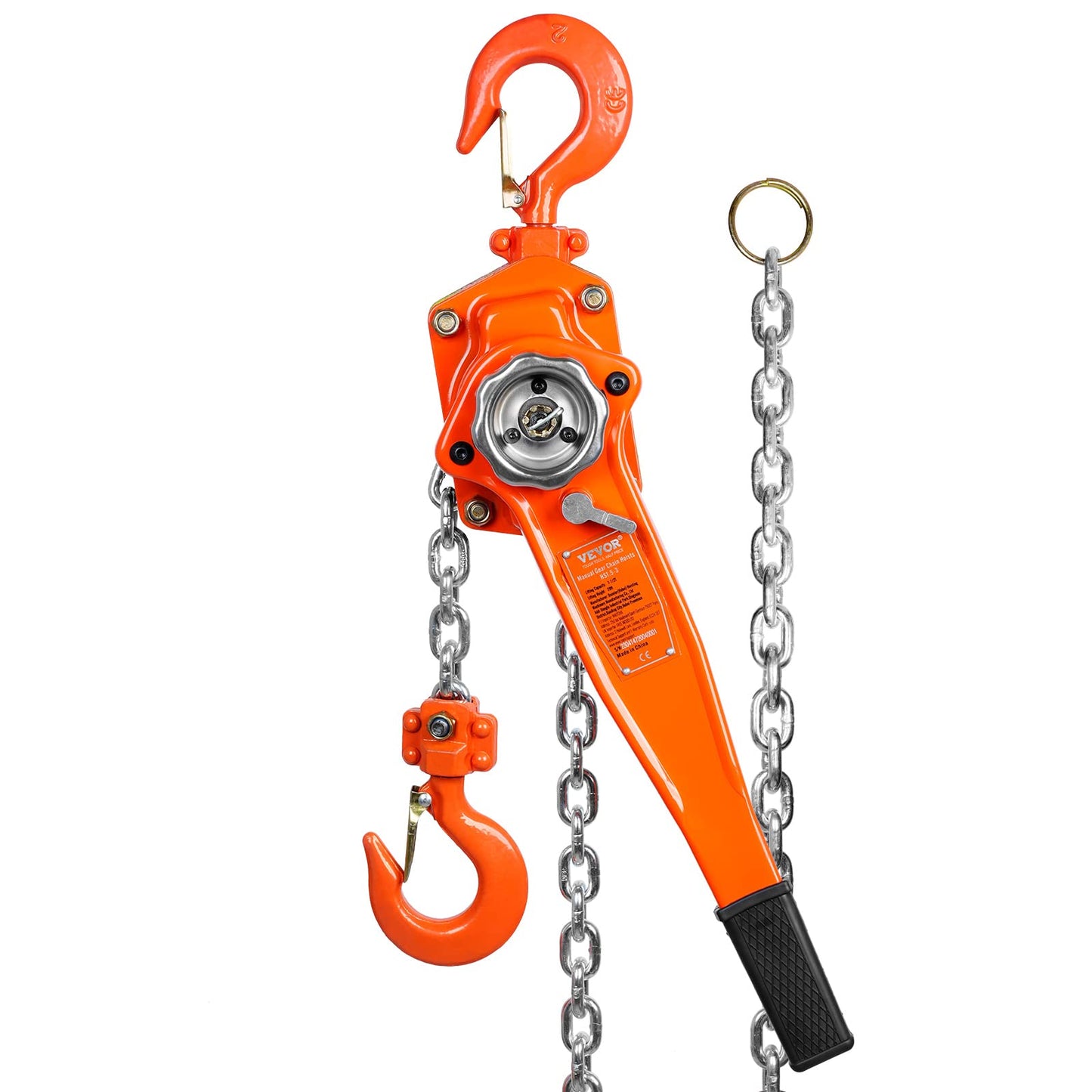 VEVOR Manual Lever Chain Hoist Bundle, Includes 3 Ton 6600 lbs & 1.5 Ton 3300 lbs Capacity 20 FT Come Alongs, G80 Galvanized Carbon Steel with Weston Double-Pawl Brake