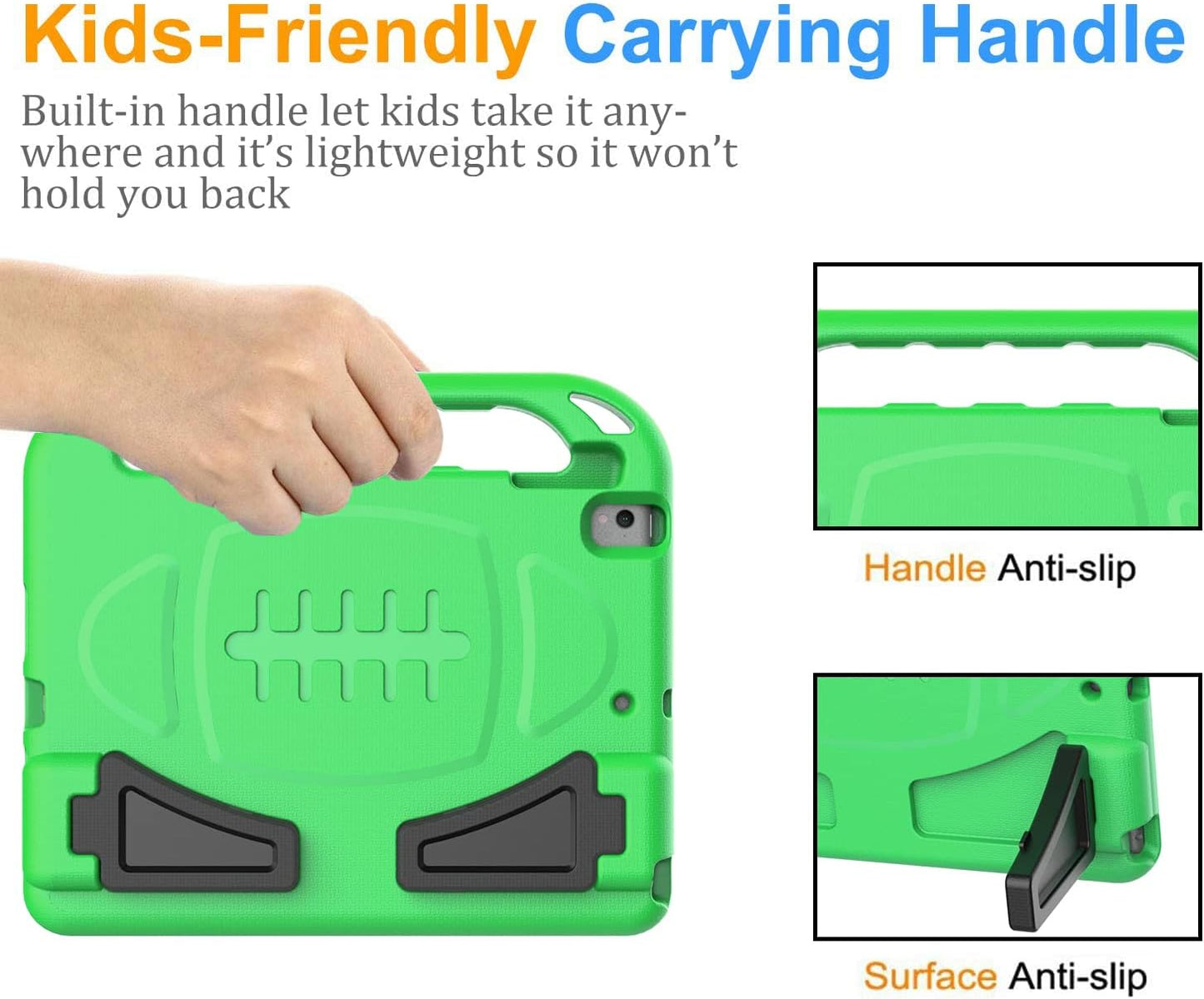 BMOUO 9th/8th/7th 10.2" 2021/2020/2019, Kids Case for iPad Generation, with Built-in Screen Protector, Shockproof