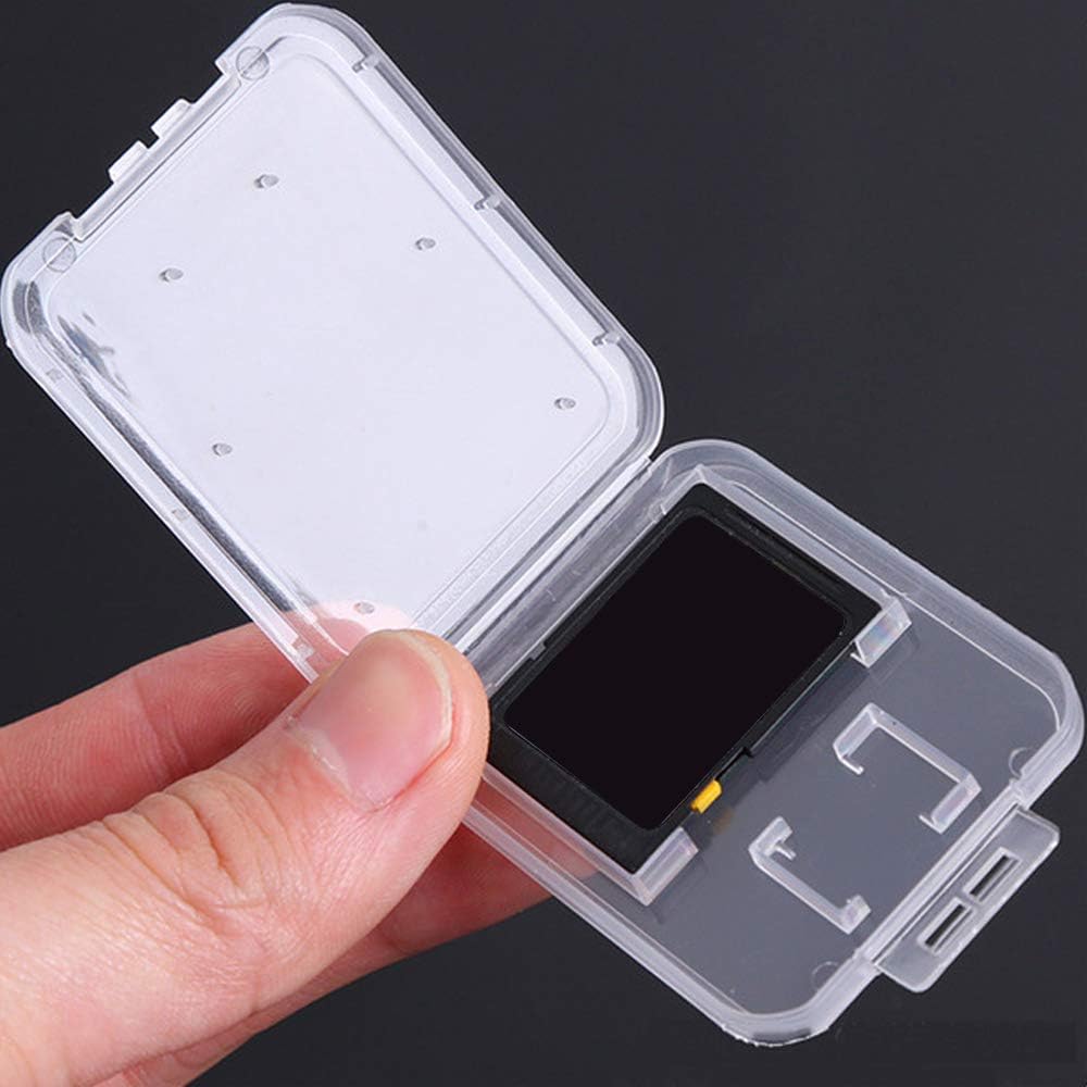 SteelFever (10 Clear Plastic Memory Card Case Compatible with SD SDHC SDXC Micro SD T-Flash Card PCS)