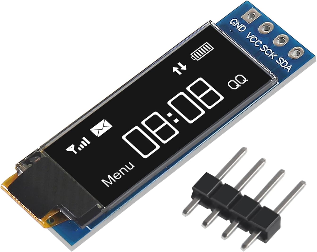 XIITIA 6pcs 0.91 inch I2C SSD1306 128x32 30pin OLED IIC Display Module LCD Screen Driver with Dupont Cables for Arduino