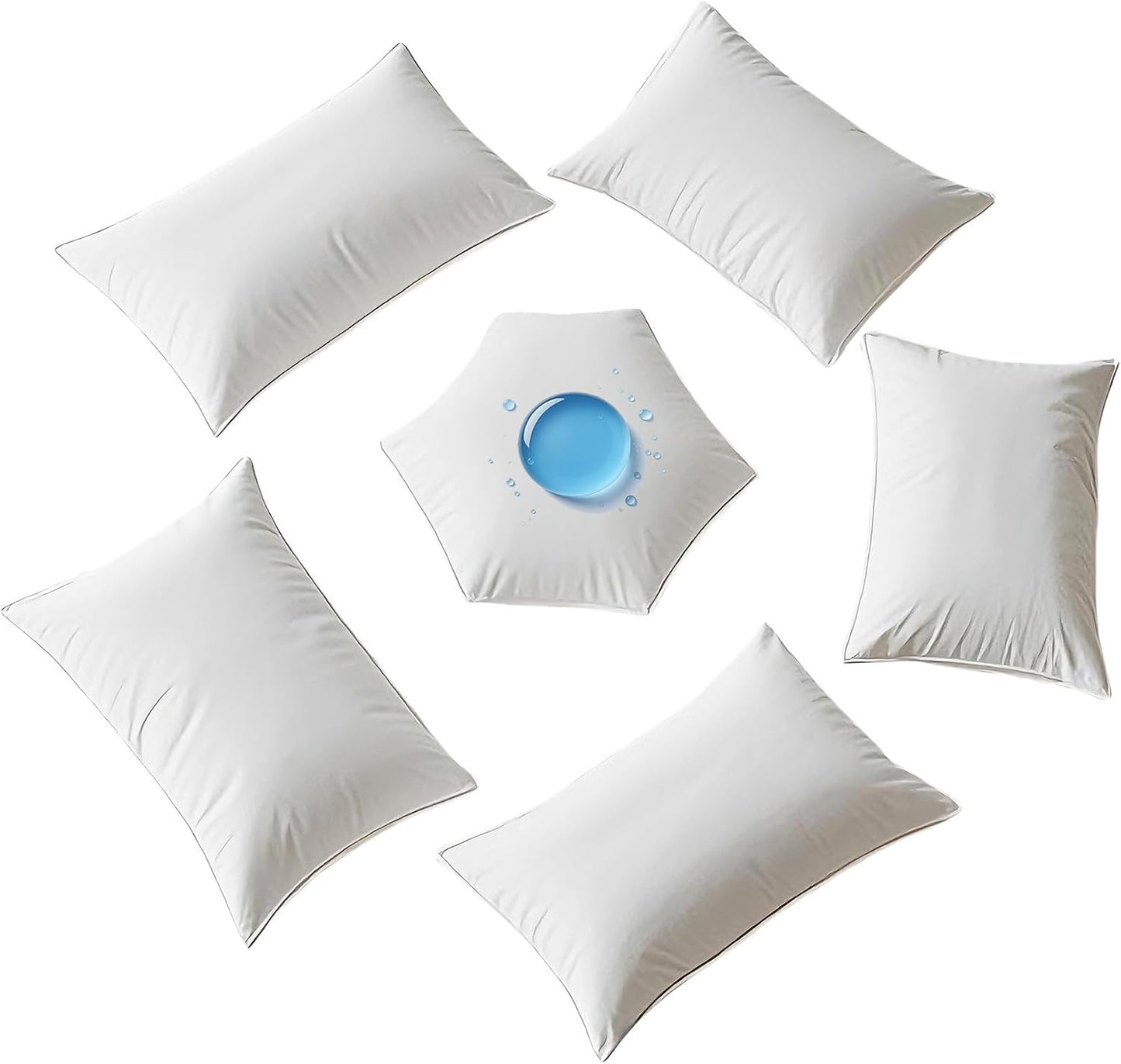 Skiennix Waterproof Pillow Protectors - Queen Size 20x28 Inches | 4-Pack Zippered Dust & Moisture Proof Covers