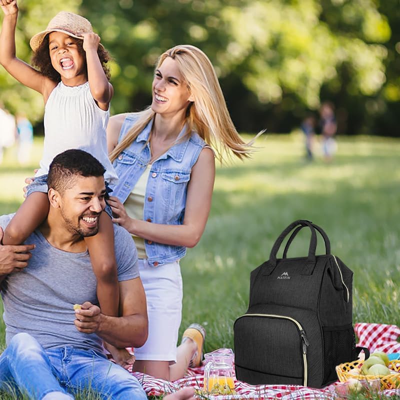 Backpack Backpack 15.6 Inch Commuter MATEIN Lunch for Women, Insulated Cooler Lunch Bag for Men, Leakproof Laptop