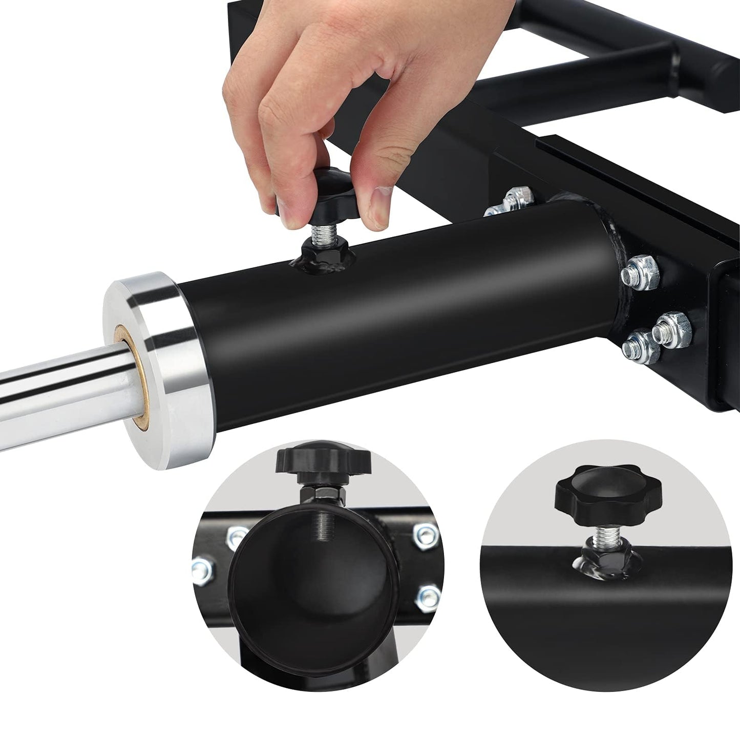 BRTGYM Viking Press Landmine Handle Attachment,for 2inch Olympic Barbell, Heavy Iron Made Home Gym Equipment for Deadlift Squat Row Press Workout