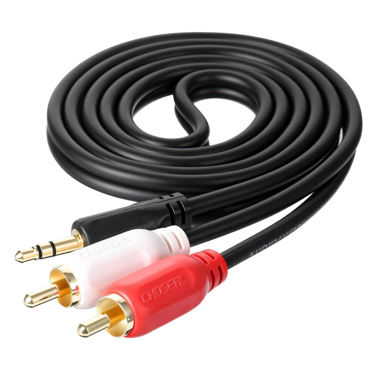 FdcLixuvol 3.5 mm 2RCA 3.2 ft/1 MP3/MP4, to Audio Cable, m Gold-Plated Plug Stereo Y Splitter Cord, Aux to RCA Cable