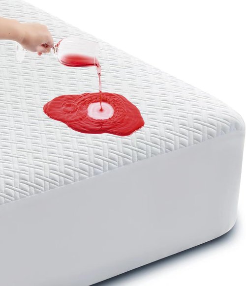 Cozymaker Queen Size Waterproof Mattress Protector - Cooling Fitted Cover, Soft & Breathable 8-21" Deep Pocket