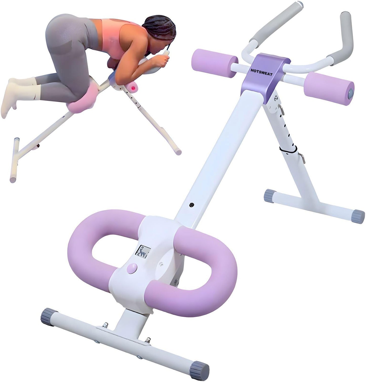 Ab Workout Equipment Abdominal Trainer, Adjustable Ab Machine at Home Gym, Foldable Abdominal Exercise Machine, Core & Ab Trainer Machine for Stomach Workout