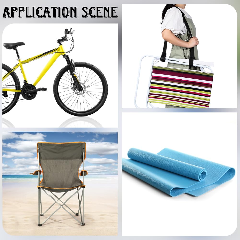 GORGECRAFT Scooter Straps Adjustable Carrying Strap with Non-Slip Shoulder Pad Blue Violet Beach Chair Replacement Universal Carry Strap Yoga Mat Sling Holder for Camping and Outdoor Backpack