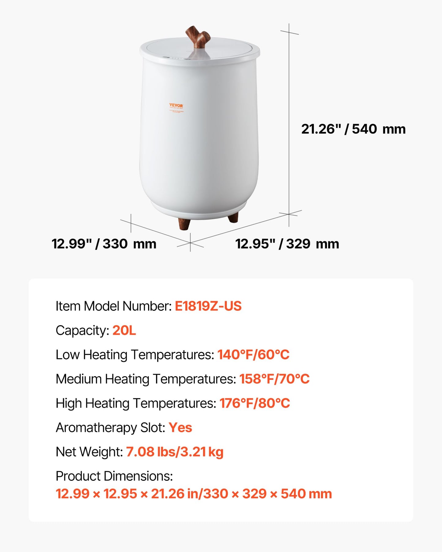 VEVOR Towel Warmers for Bathroom, Towel Warmer Bucket Auto Shut Off for Spa Fits up to 3 Oversized Towels, Blankets, Clothes, Bathrobes, PJ's and More