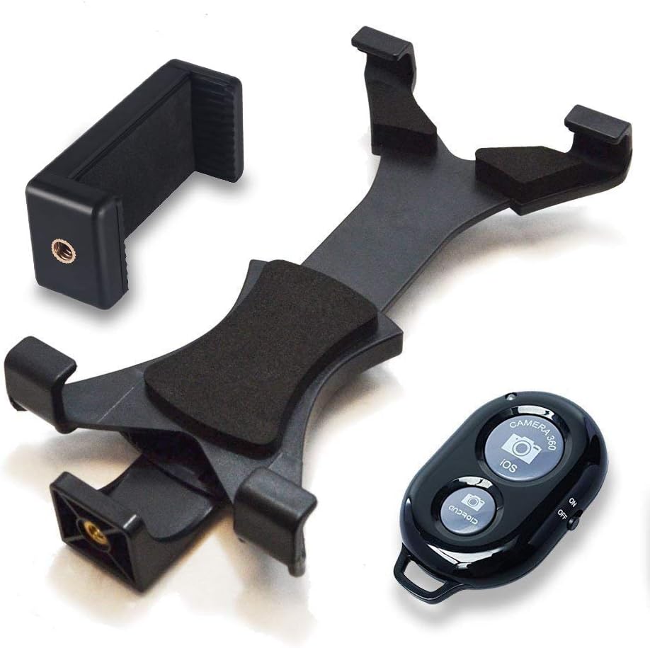 eCostConnection Acuvar Universal Tablet Tripod Mount + Universal Smartphone Mount + Wireless Remote for All Apple