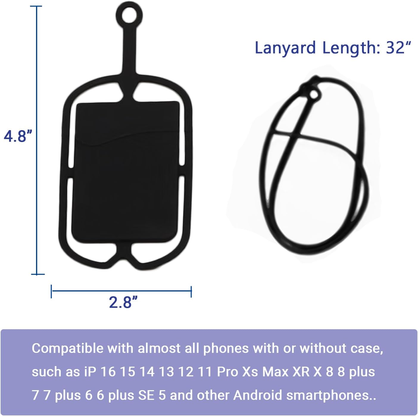 Adjustable Hands-Free Phone Lanyard for Seniors & Parkinson's Support