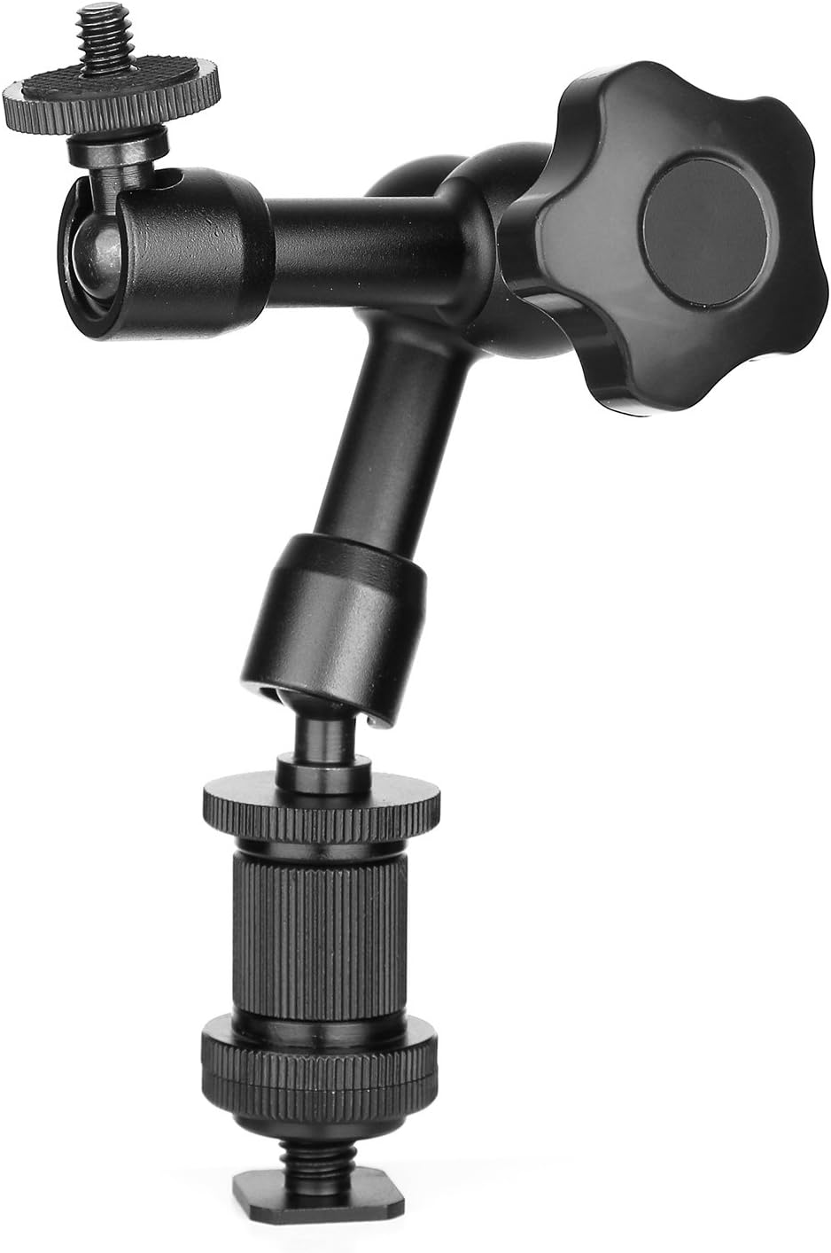 ChromLives 7'' 1/4'' Magic Arm, Articulating Magic Friction Arm Adjustable with Hot Shoe Mount Tripod Screw Compatible