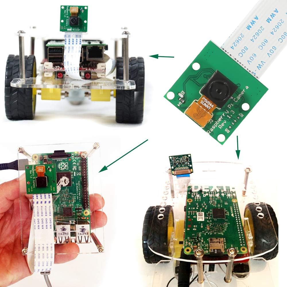 Aokin 5MP 1080P OV5647 A/B/B+/2/3/3B+/4 15cm for Raspberry Pi Camera Module, with Sensor Video Camera Module