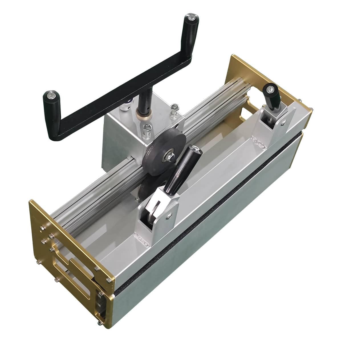 14'' Conveyor Belt Manual Roller Machine, Industrial Fastener Roller Lacer Installation Tool Splice Assembler with 2 Face Strips, for Flexco Wire Hook Steel Buckle Spike Lacing Fastener