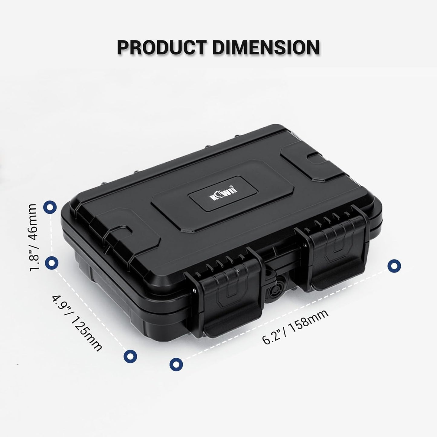 KIWIFOTOS 12 9V CR2 CR123A IP67 CR17345/ CR16340/CR18350/CR15H270 9V Slots & Battery Storage Organizer Case Waterproof
