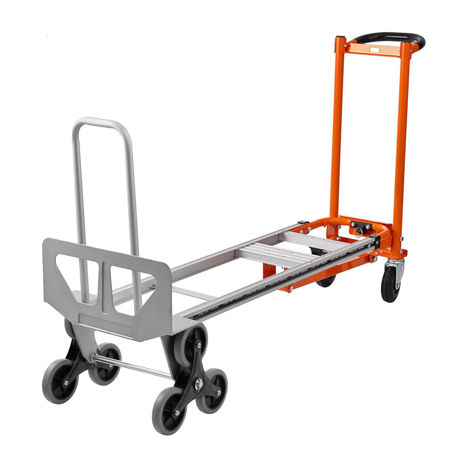 Hitgrand 3in1 Aluminum Hand Truck 880 lb Capacity, Stair Climbing Cart Utility Cart Converts from Hand Truck Dolly to Platform Cart 3 Positions for Transport & Moving with 10" Rubber Wheels