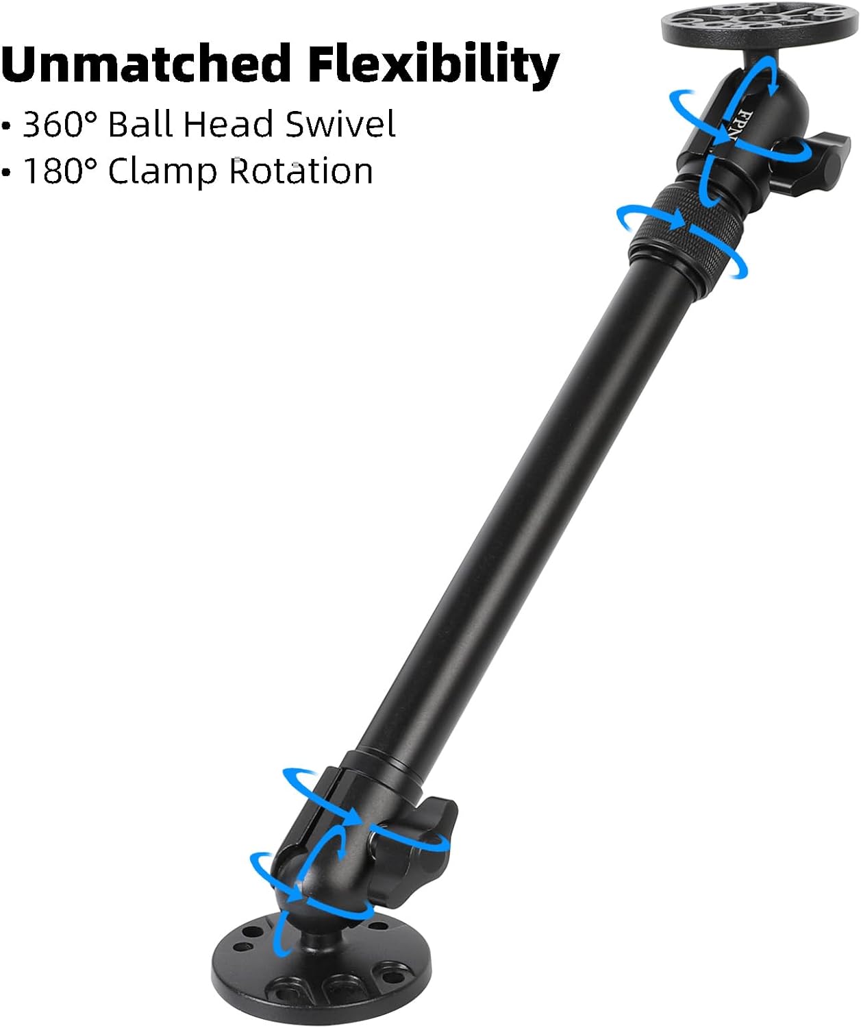 FPN 11.5 17 Inch, 1" 25mm All-Aluminum Extension Double Socket Arm, Adjustable Telescopic Mounting Arm to Compatible