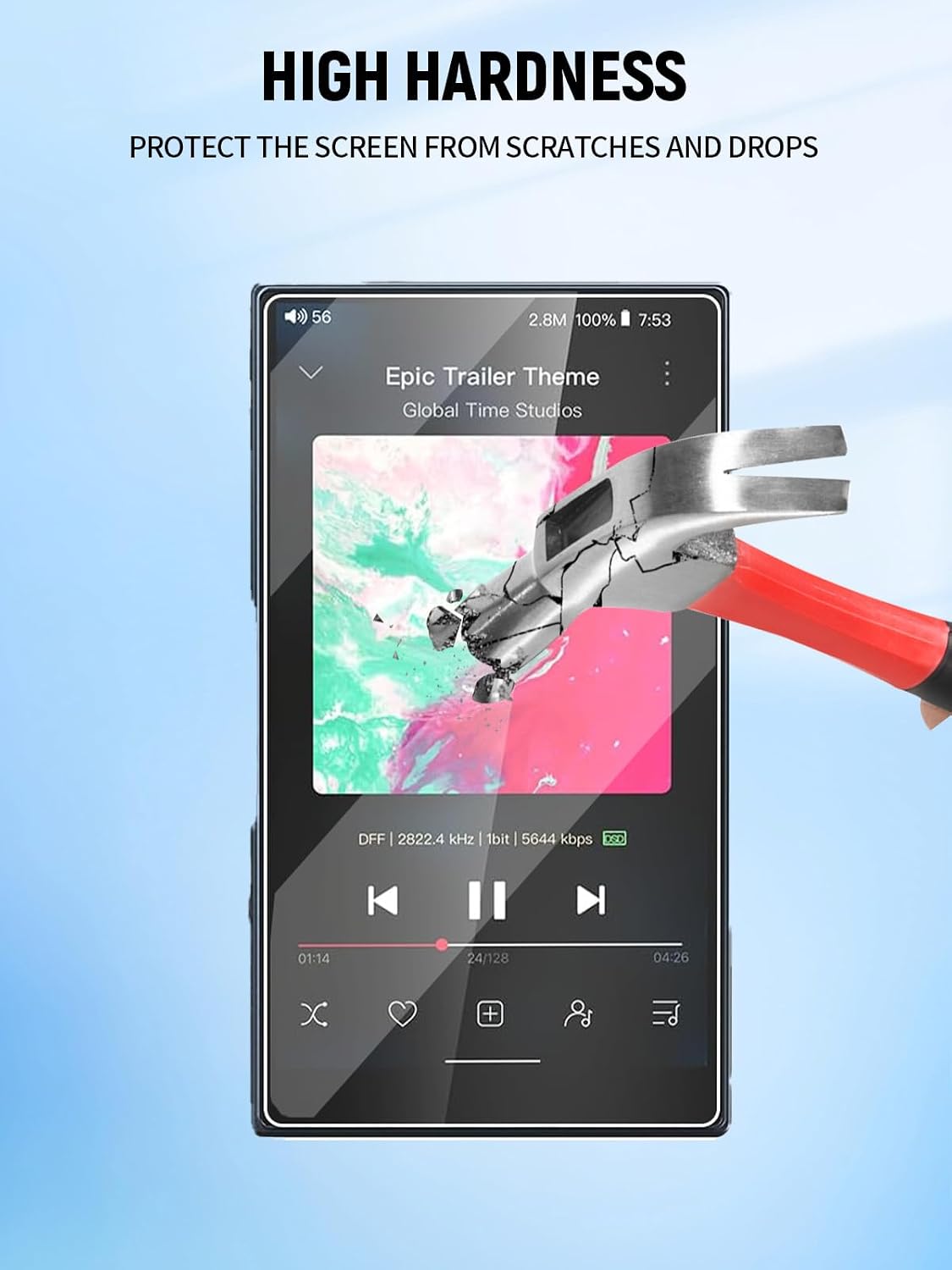 FJIASTB M21 MP3 3-Pack for FiiO Player Screen Protector, HD Clear Impact Resistance, Film (Not Tempered Glass)
