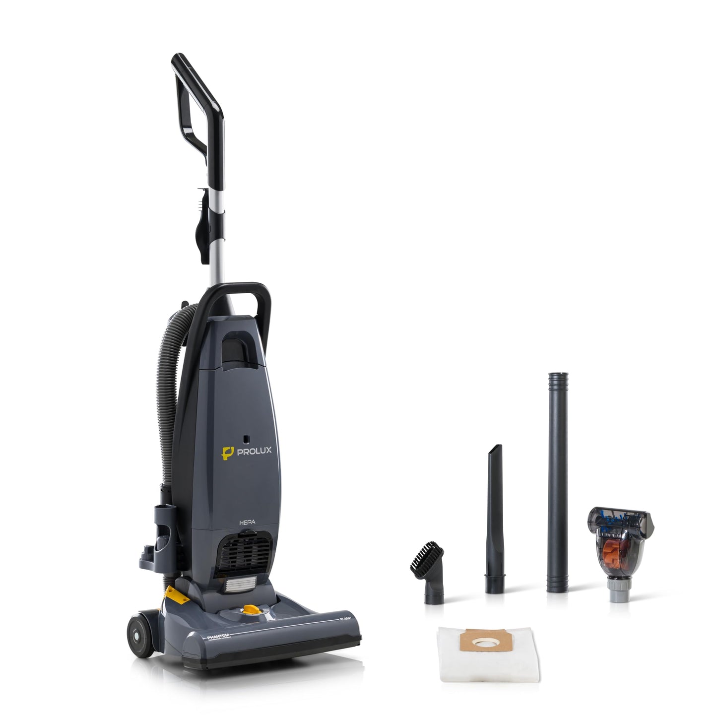 Prolux Phantom Pro Commercial Upright Vacuum Cleaner – HEPA Filtration, Bagged, High-Suction, Deep Cleaning, Lightweight with Onboard Tools only 12lbs Ideal for Business, Professional & Industrial Use