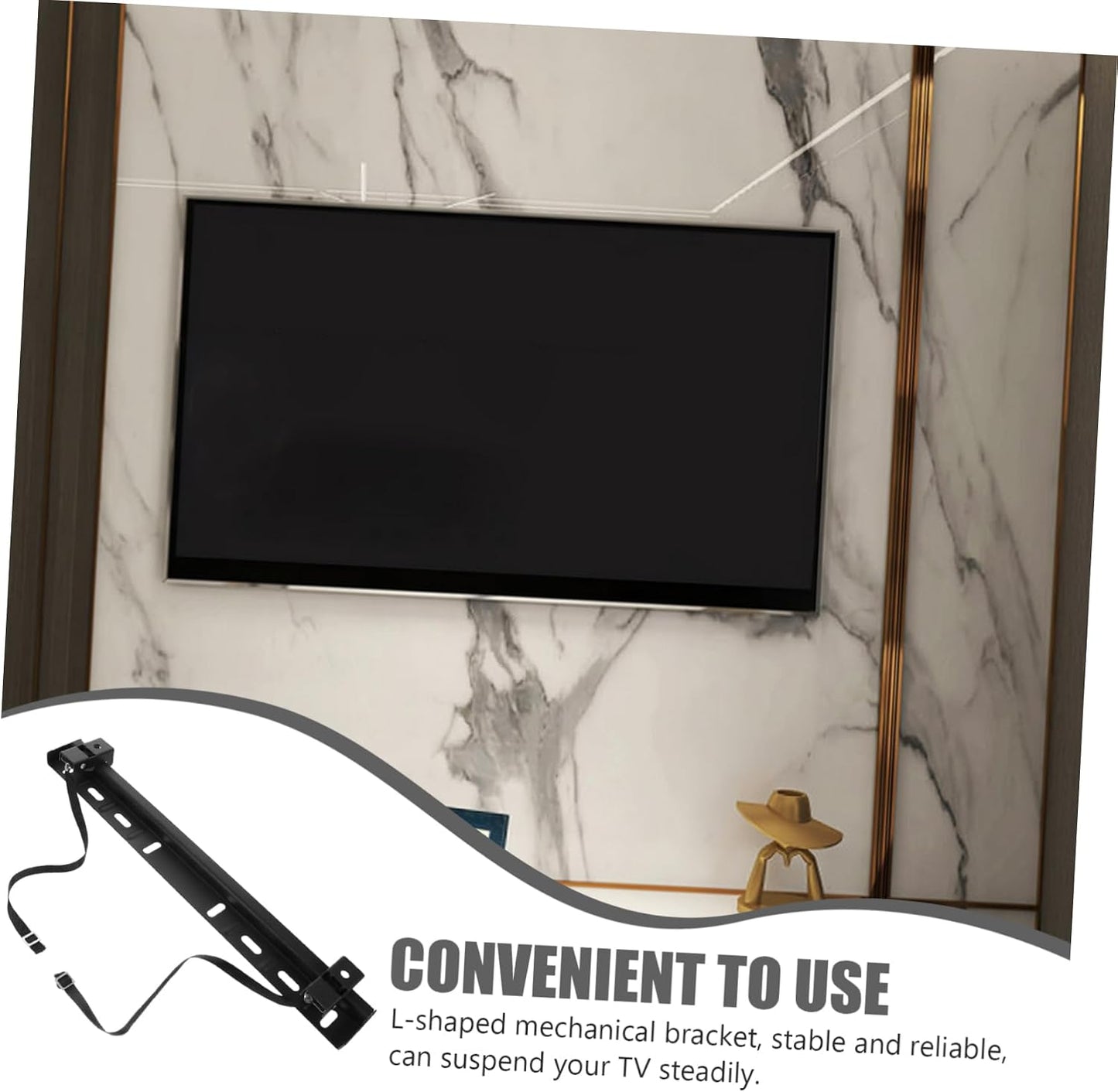DOITOOL No Drill Rotating TV Wall Mount for Easy Installation