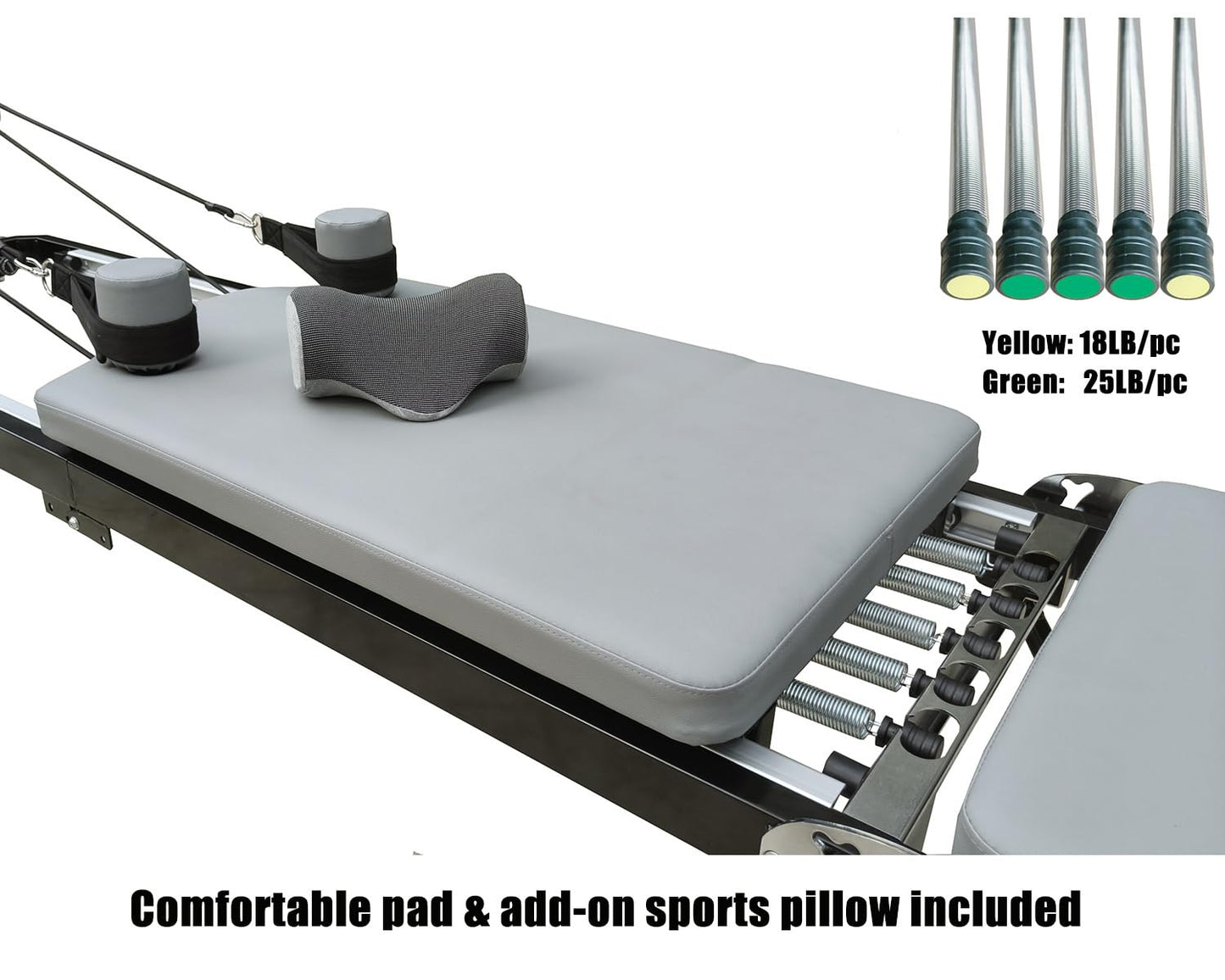 nexace 91" Pilates Reformer Machine Equipment with Spring for Home Workout,Foldable Reformer Pilates for Beginner ,Big Size