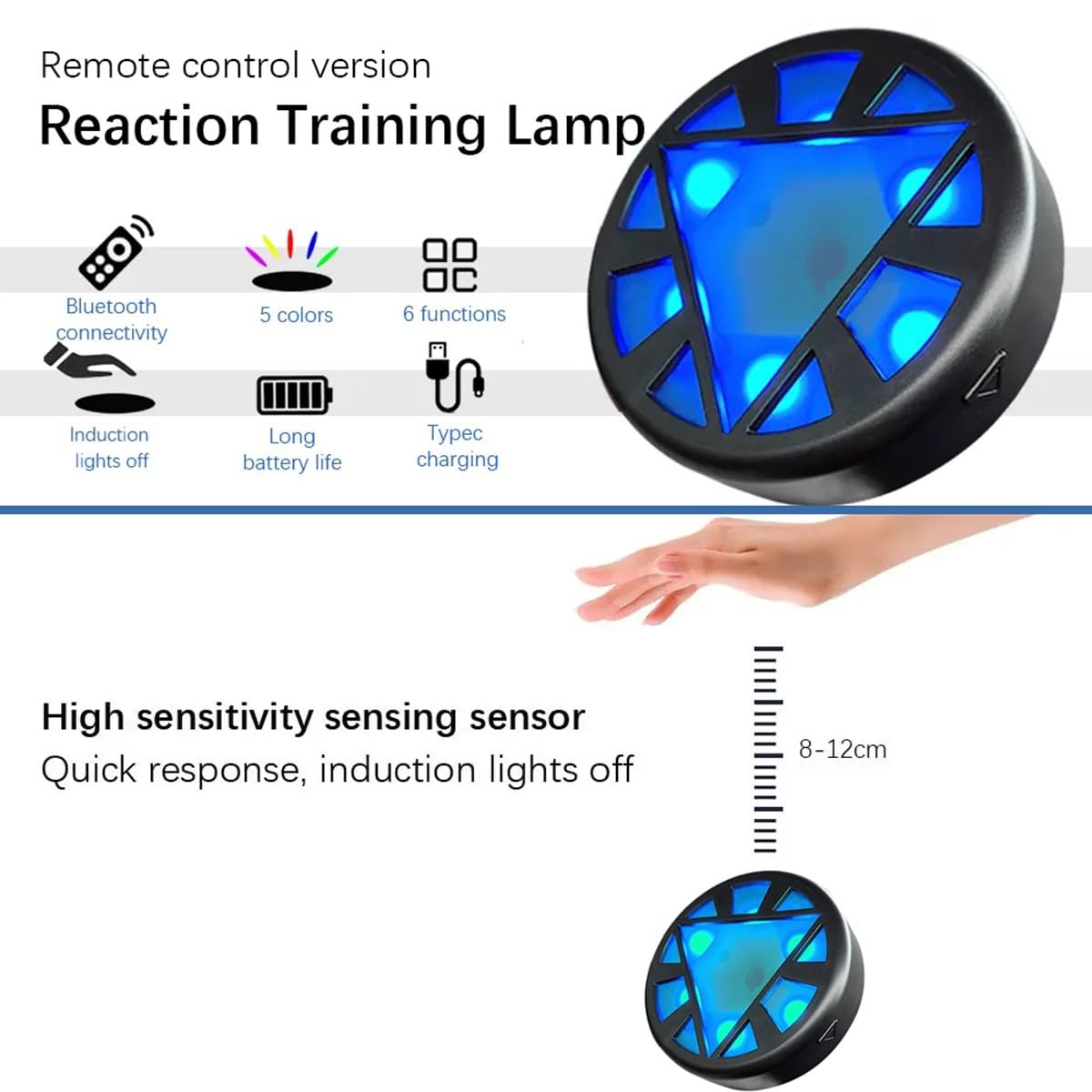 Agile Reaction Training Lamp Set, Reaction Training Lights React Sensory Speed Training Equipment for Sports and Fitness - USB Charging, Last Working 30 Hours+