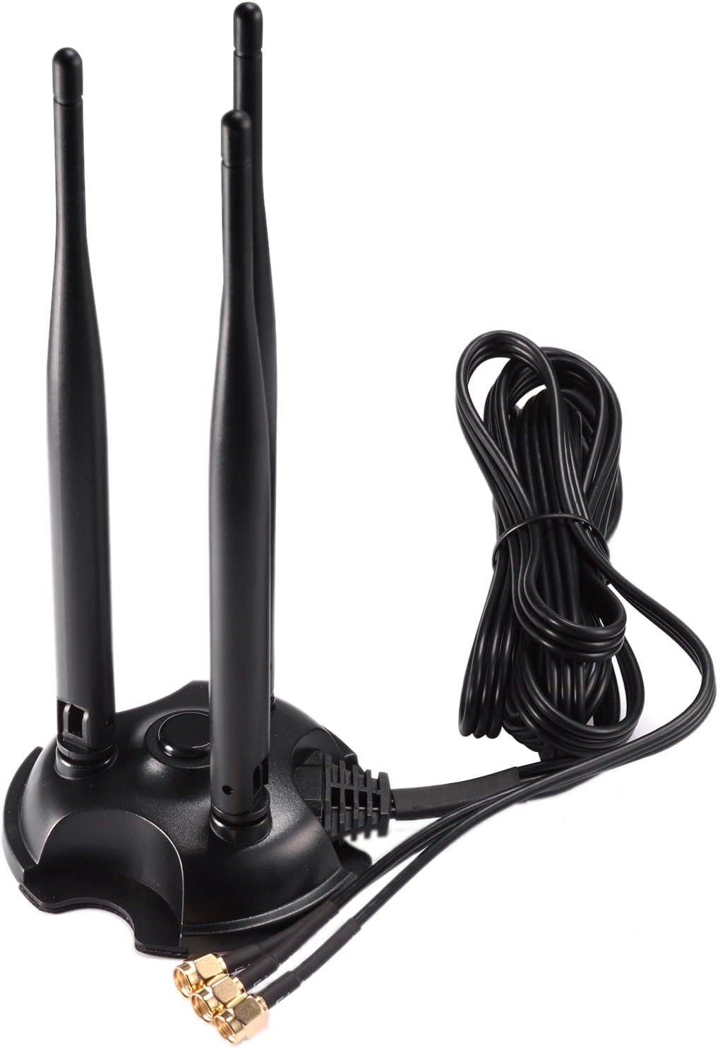 Eightwood 2.4GHz 5GHz 3 6 Dual Band WiFi Antenna, RP-SMA Connector WiFi Antenna Magnetic Base for PC Desktop Computer