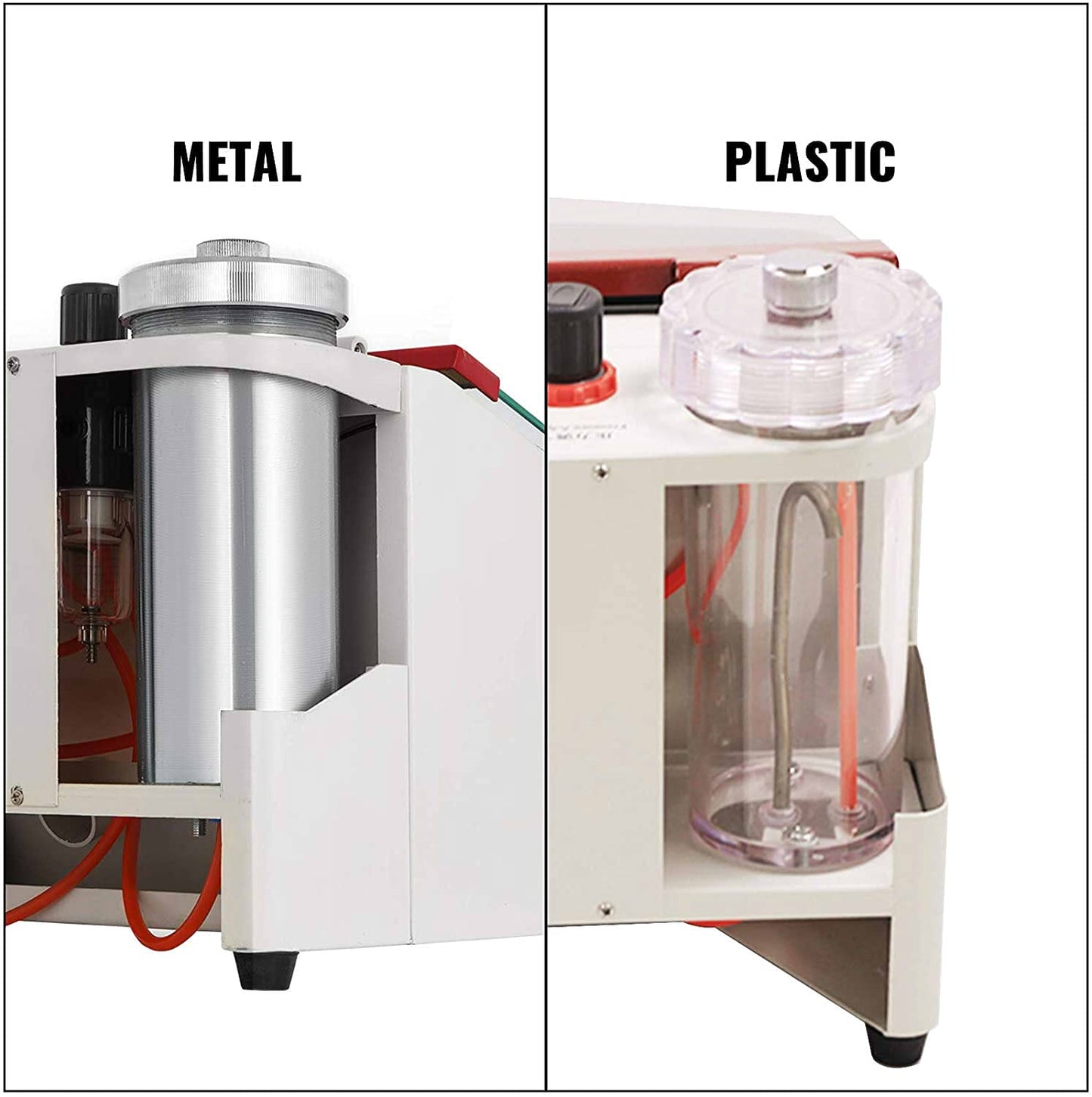 Global Lab Sandblaster Double Pen Fine Sand Blasting Machine Large View Window Sandblaster Unit with LED Lamp with 2 Pen + 2 Iron Cups