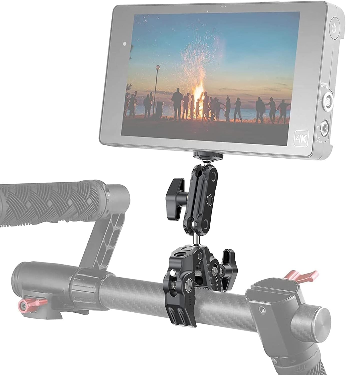 ULANZI 360 1/4"-20 3/8"-16 ST-07 Super Clamp Camera Clamp Mount Monitor Ballhead Magic Arm Double Ball Head Adapter