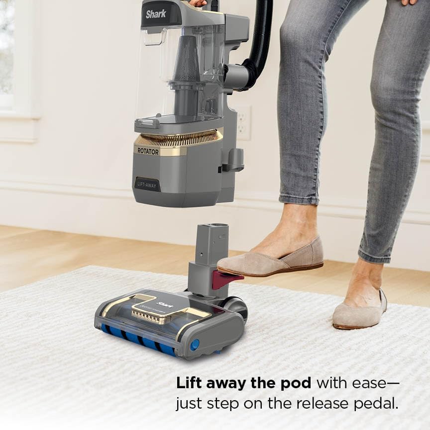 Shark Rotator Lift-Away Vacuum Cleaner - No Hair Wrap & HEPA Filter | Lightweight Pet Hair Vacuum | Silver
