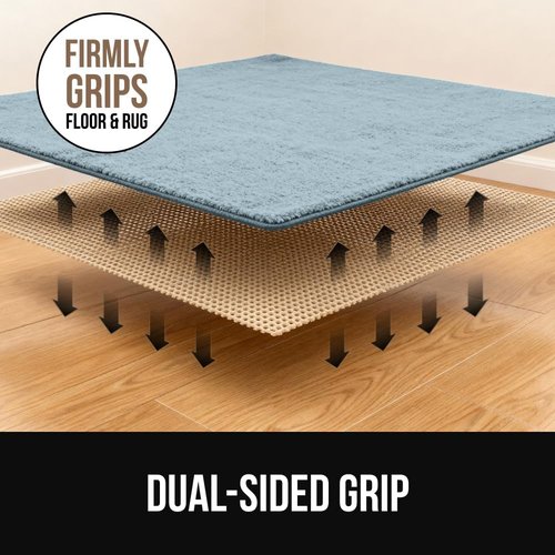 GORILLA GRIP Premium Rug Gripper Pad - Extra Thick 8x10, Breathable & Slip Resistant for Hardwood Floors - Beige