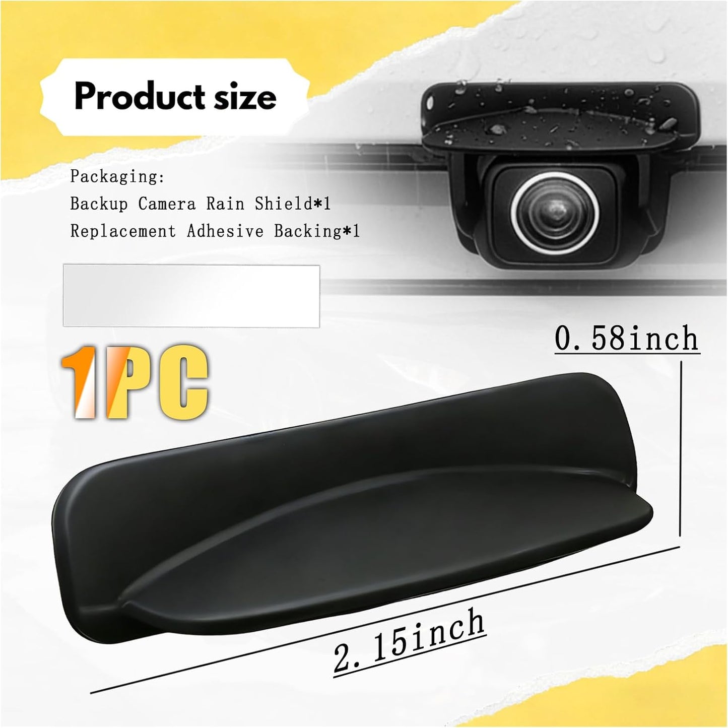 carleef New Car Backup Camera Rain Shield,Silicone Reverse Camera for Car Rains Shield Keeps Imaging Clear,Extended