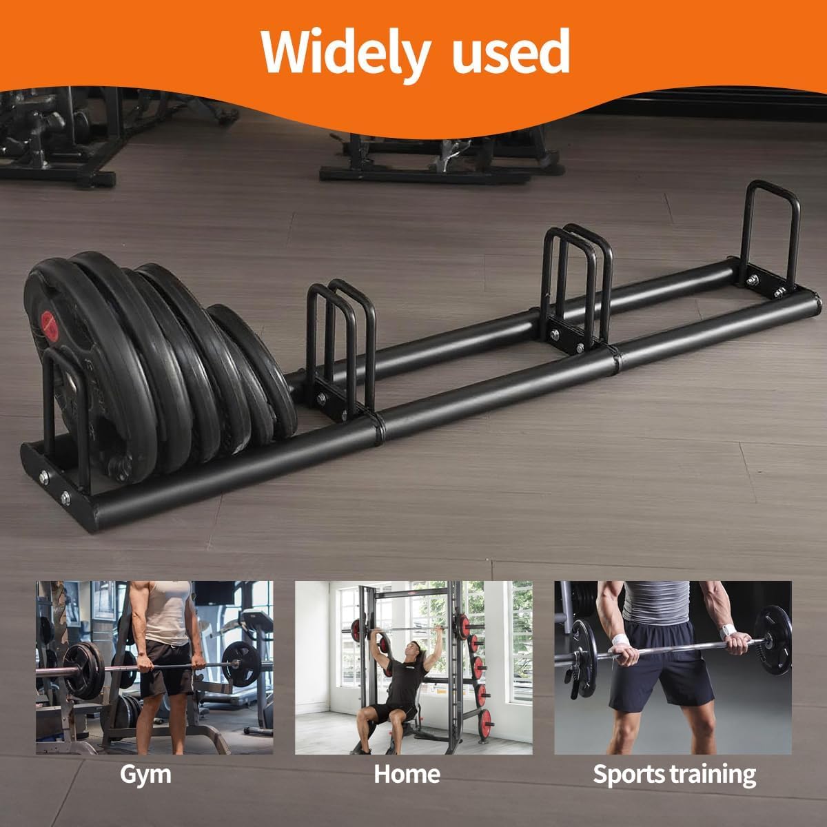 Weight Plate Rack for Home Gym - Weights Rack for Plates Use Singly or Combine Multiple Units | Olympic Weight Plate Rack Up to 660 LBS - New Model Bumper Plate Rack for Easy Plate Changes(1Unit)
