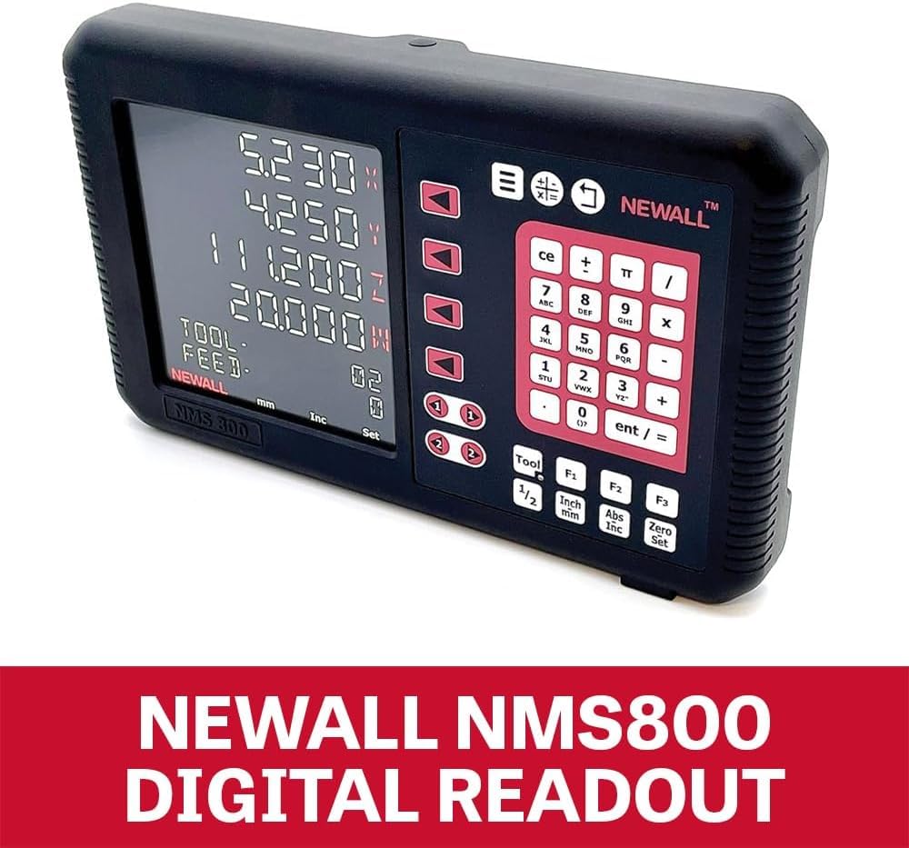 JET Vertical Milling Machine, Newall NMS800 DRO, X & Y-Axis Powerfeeds, 115/230 1Ph (Model JTM-2)